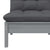 3 Piece Garden Lounge Set with Cushions Grey Solid Pinewood