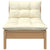 3 Piece Garden Lounge Set with Cream Cushions Solid Pinewood