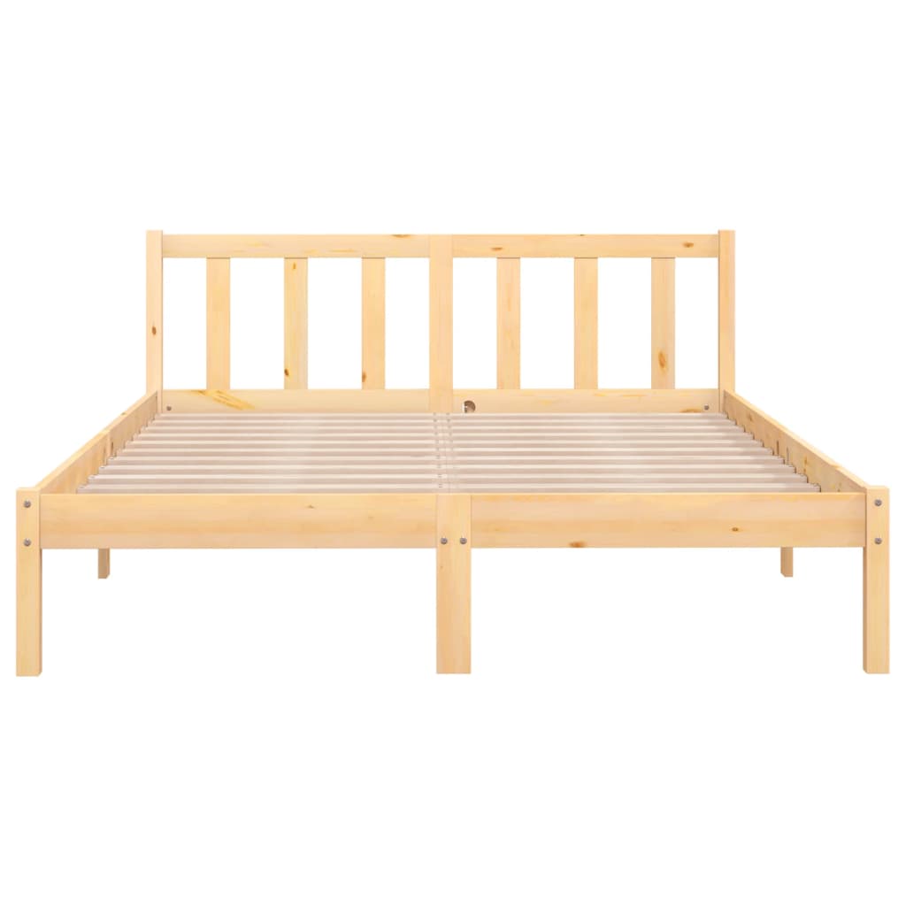 Bed Frame without Mattress Solid Wood 135x190 cm