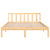 Bed Frame without Mattress Solid Wood 135x190 cm