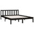 Bed Frame without Mattress Black Solid Wood Pine 150x200 cm