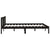 Bed Frame without Mattress Black Solid Wood Pine 150x200 cm