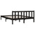 Bed Frame without Mattress Black Solid Wood Pine 150x200 cm