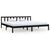 Bed Frame without Mattress Black Solid Wood 183x203 cm King