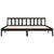 Bed Frame without Mattress Black Solid Wood 183x203 cm King