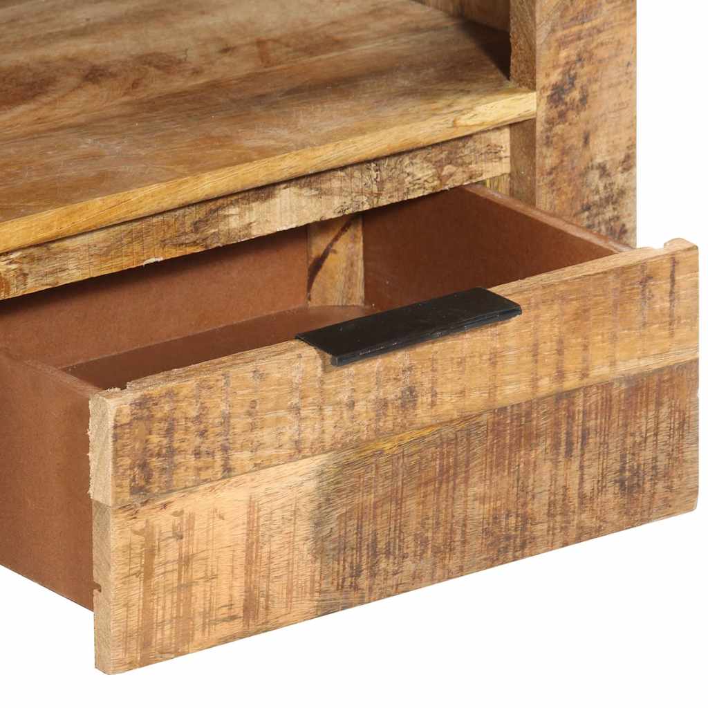 TV Cabinet 110x30x40 cm Solid Wood Rough Mango