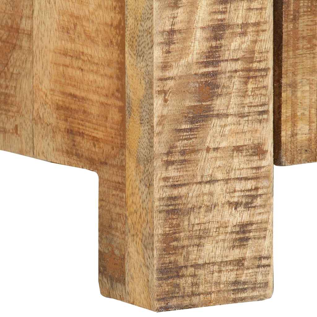 TV Cabinet 110x30x40 cm Solid Wood Rough Mango