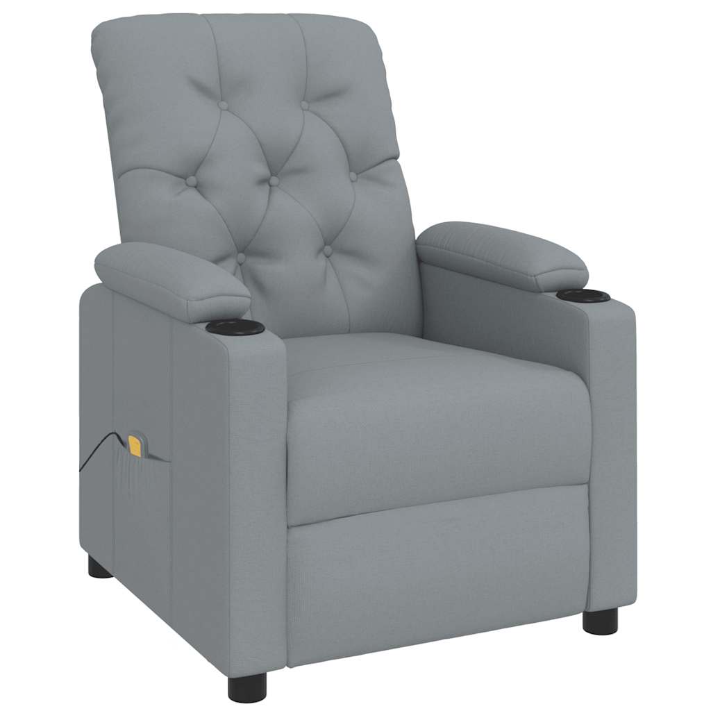 Massage Chair Light Grey Fabric