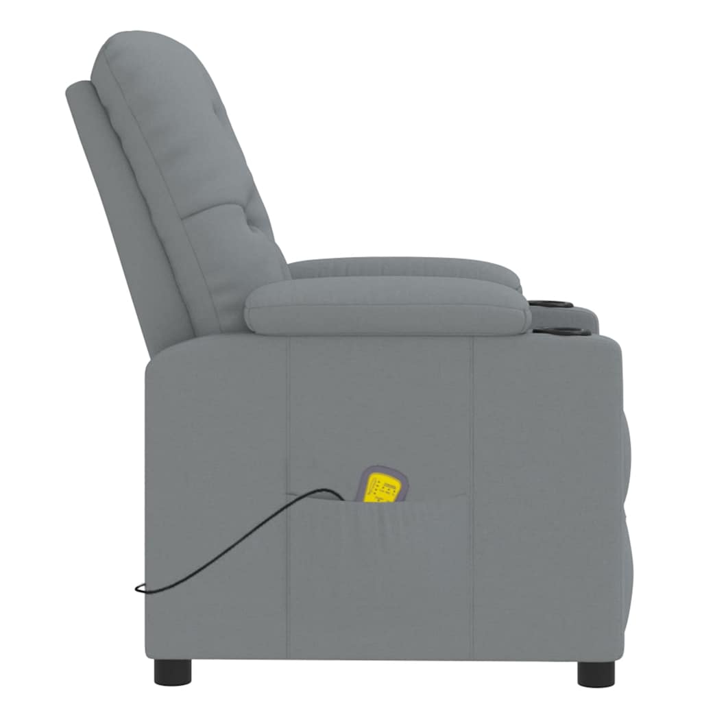 Massage Chair Light Grey Fabric