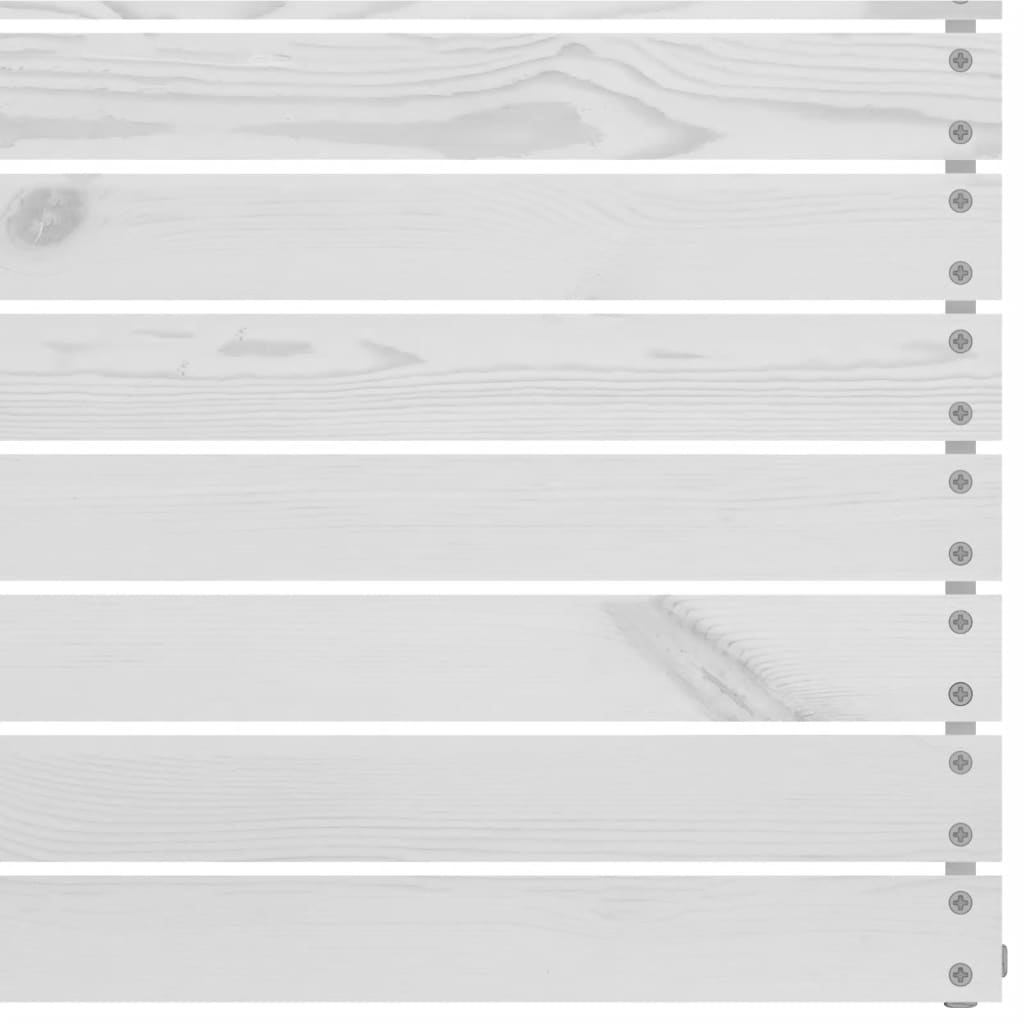 Garden 2-Seater Sofa White Solid Wood Pine