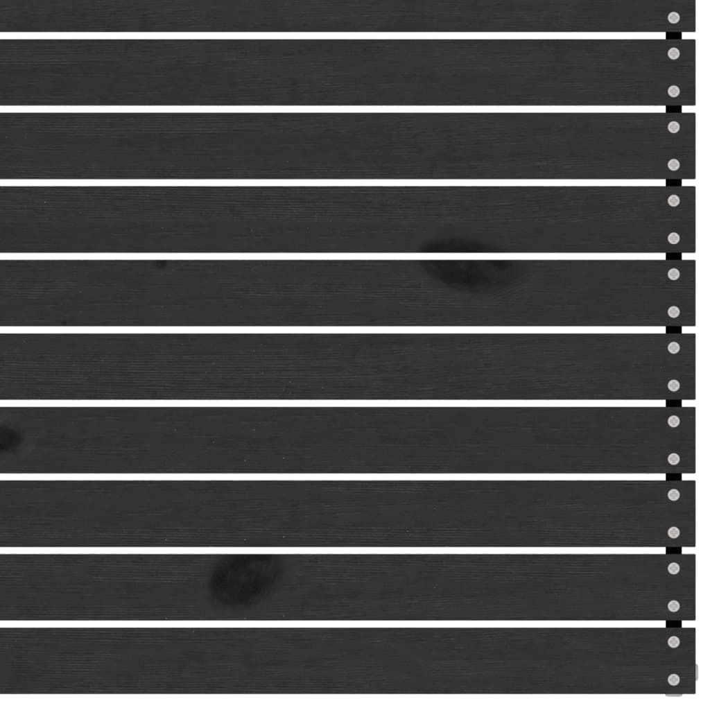 Garden 2-Seater Sofa Black Solid Wood Pine