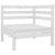 3 Piece Garden Lounge Set White Solid Wood Pine