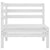 3 Piece Garden Lounge Set White Solid Wood Pine