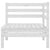 3 Piece Garden Lounge Set White Solid Wood Pine