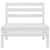 3 Piece Garden Lounge Set White Solid Wood Pine
