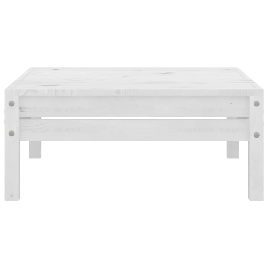 3 Piece Garden Lounge Set White Solid Wood Pine