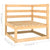 Garden Corner Sofas with Cushions 2 pcs Solid Wood Pine