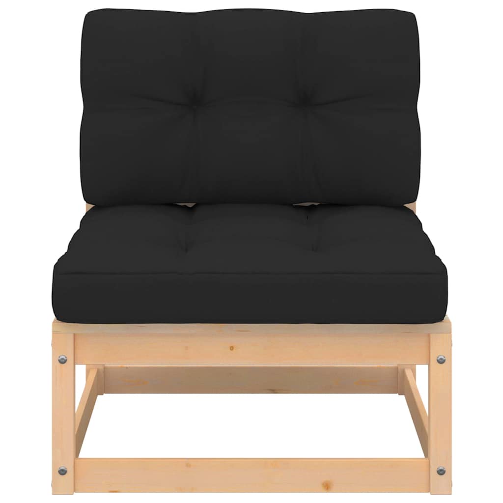 7 Piece Garden Lounge Set with Cushions Solid Pinewood