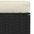 Garden Footrest with Cushion Black 70x70x30 cm Poly Rattan