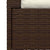 2-Seater Sofa with Cushions Brown Poly Rattan
