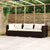 3-Seater Sofa with Cushions Brown Poly Rattan
