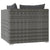2-Seater Sofa with Cushions Grey Poly Rattan