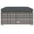 Garden Footrest with Cushion Grey 70x70x30 cm Poly Rattan