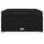 Garden Footrest with Cushion Black 70x70x30 cm Poly Rattan