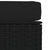 Garden Footrest with Cushion Black 70x70x30 cm Poly Rattan