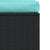 Garden Middle Sofa with Cushions Black Poly Rattan
