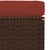 Garden Footrest with Cushion Brown 70x70x30 cm Poly Rattan