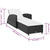 Sun Lounger with Cream White Cushion Poly Rattan Black