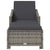 Sun Lounger with Dark Grey Cushion Poly Rattan Grey