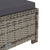 Sun Lounger with Dark Grey Cushion Poly Rattan Grey