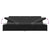 Convertible Sun Bed with Cushions Poly Rattan Black