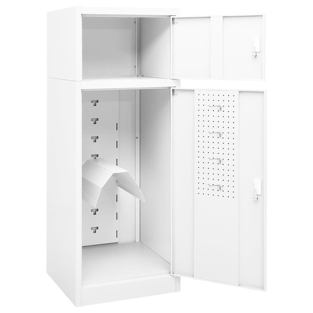 Saddle Cabinet White 53x53x140 cm Steel