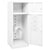 Saddle Cabinet White 53x53x140 cm Steel