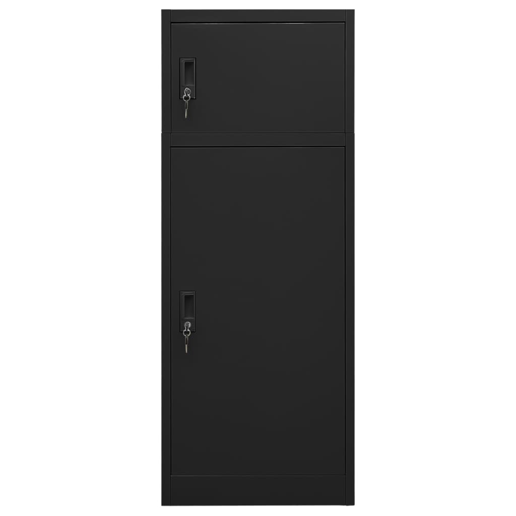 Saddle Cabinet Black 53x53x140 cm Steel
