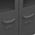 Industrial Sideboard Anthracite 105x35x62 cm Metal and Glass
