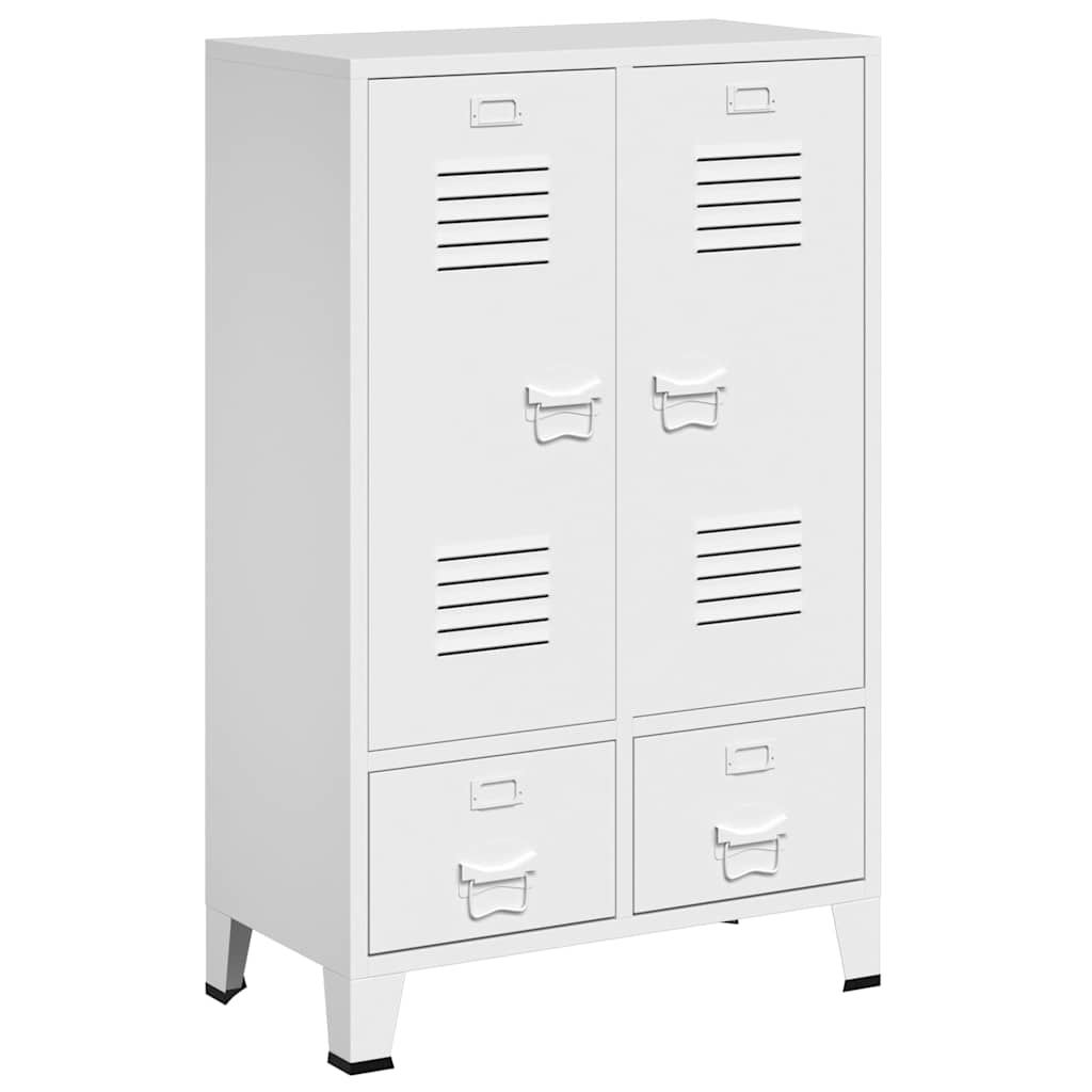 Industrial Wardrobe White 67x35x107 cm Steel