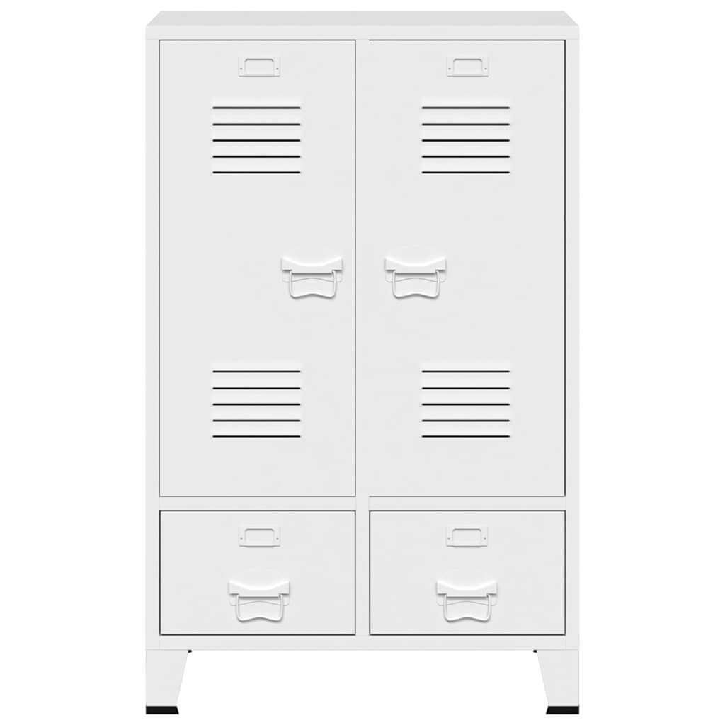 Industrial Wardrobe White 67x35x107 cm Steel