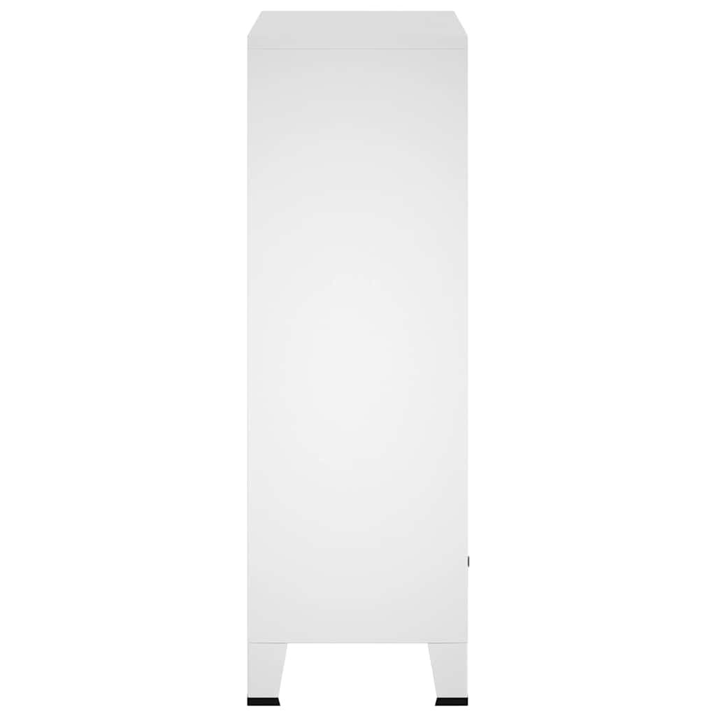 Industrial Wardrobe White 67x35x107 cm Steel