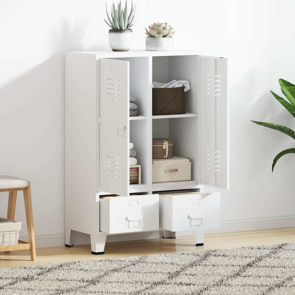 Industrial Wardrobe White 67x35x107 cm Steel