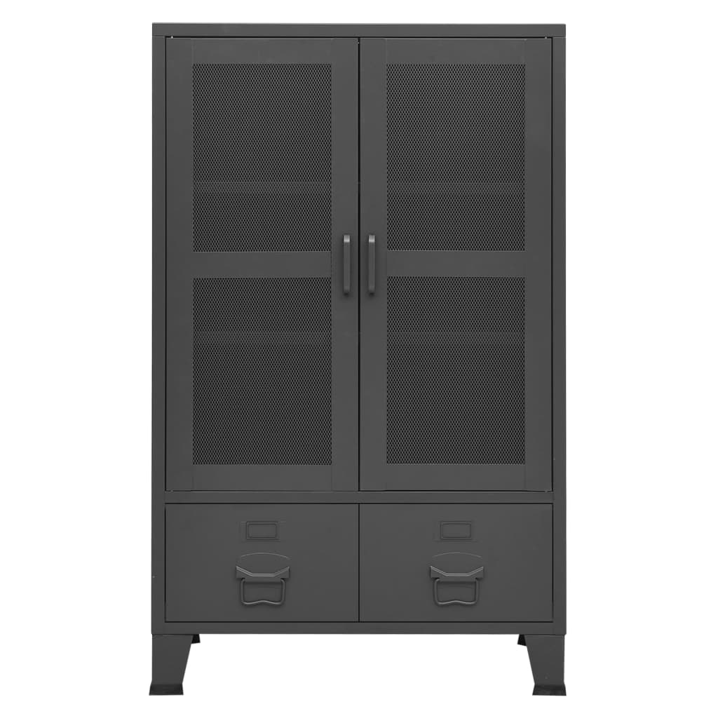 Industrial Storage Chest Anthracite 70x40x115 cm Metal