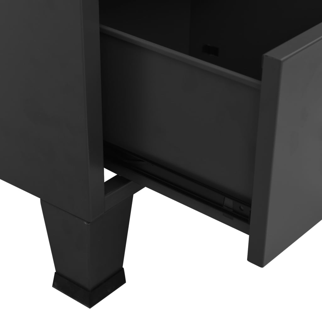 Industrial Storage Chest Anthracite 70x40x115 cm Metal