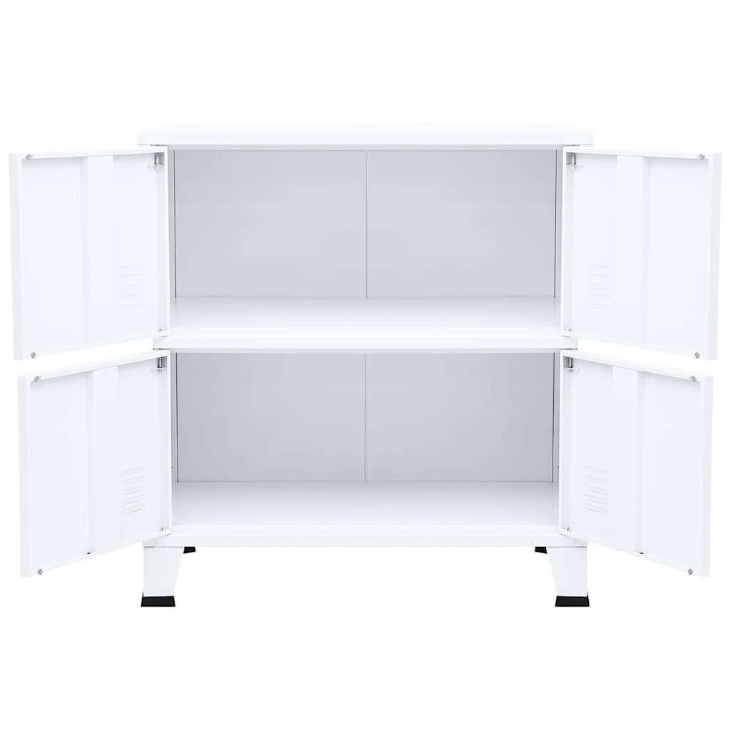 Industrial Storage Chest White 75x40x80 cm Steel