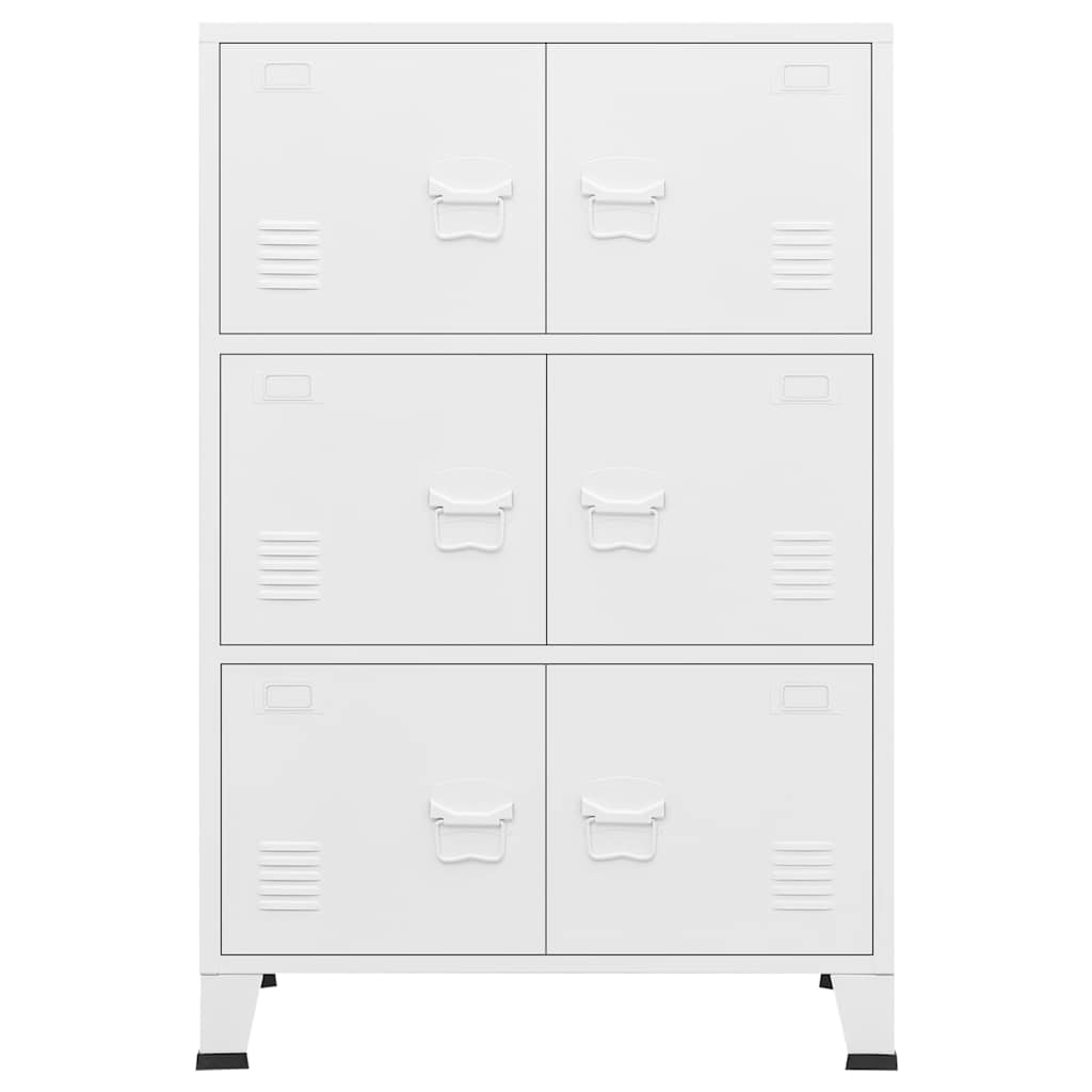 Industrial Storage Chest White 75x40x115 cm Metal