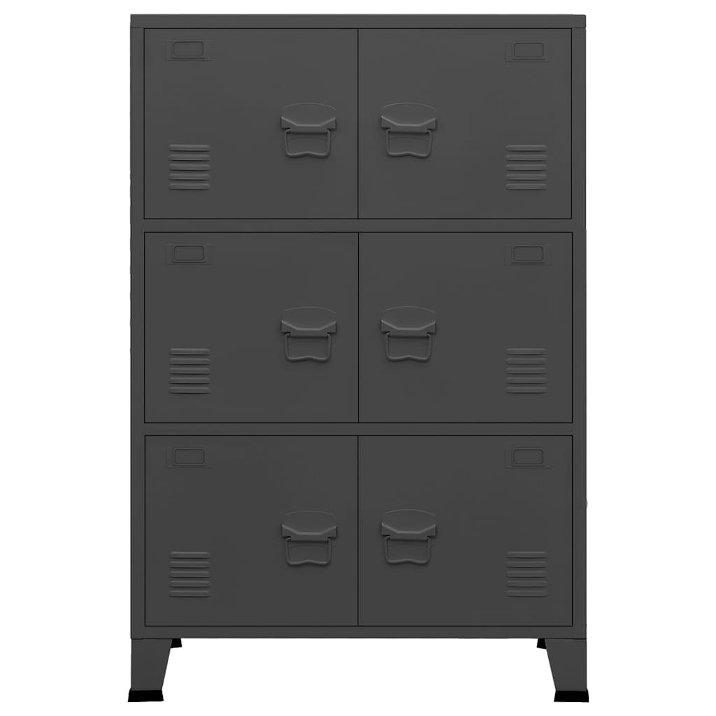 Industrial Storage Chest Anthracite 75x40x115 cm Metal