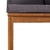 3-Seater Garden Sofa with Cushion Solid Acacia Wood