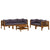 6 Piece Garden Lounge Set with Cushion Solid Acacia Wood